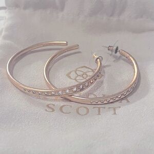 Kendra Scott Rose Gold Hoop Earrings EUC